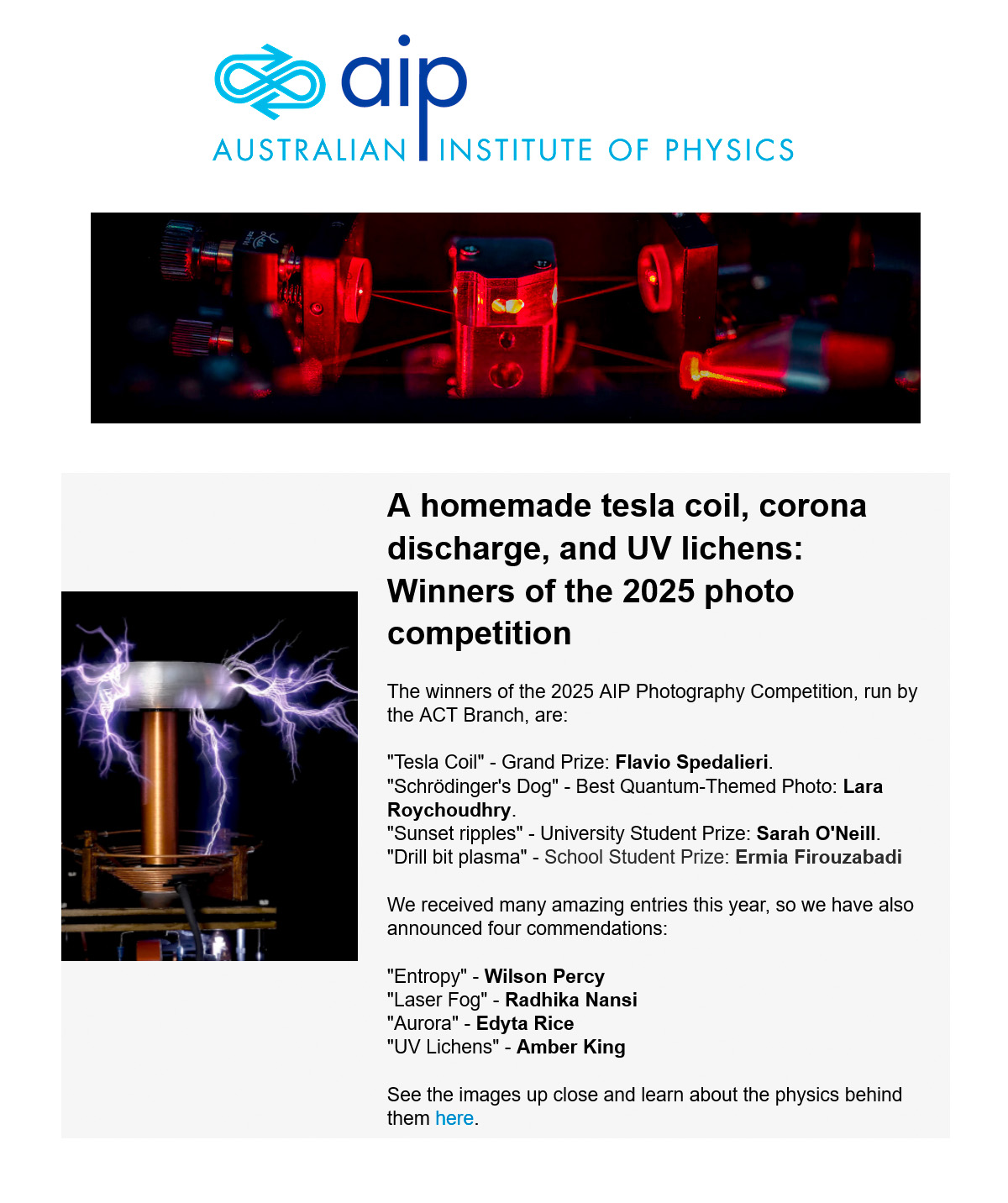 Australian Institute of Physics Photography Competition